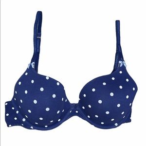 Victoria Secret Polka Dot Bow Tie Push Up Bra